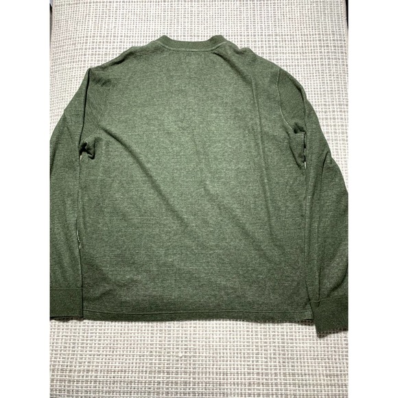 Grayers Clothiers Mens 2XL Green Long Sleeve Soft Warm Henley Shirt - Picture 2 of 6